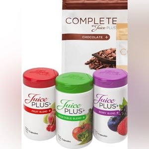Unopened juice plus trio plus one bag chocolate shake